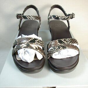 Abeo Sandals Faith Snake 2361 SNA M Strappy Heels Leather  NWOT size 6 M